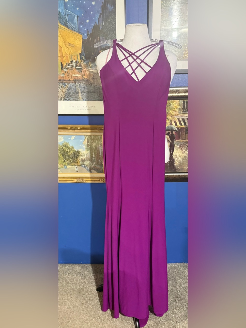 Jump Plum Strappy Maxi Dress